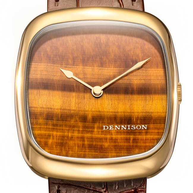 Dennison – Natural Stone Tiger Eye In Gold