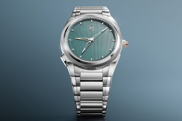 Parmigiani Fleurier Tonda GMT kol saatinin çift zaman dilimli kadran ve kasa detayları